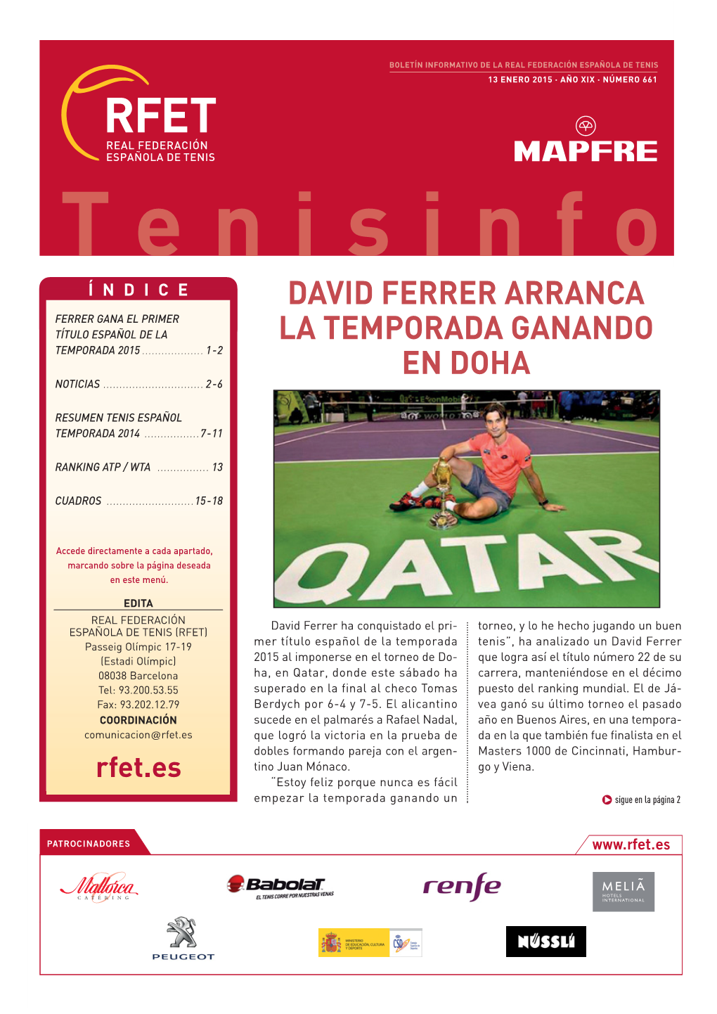 David Ferrer Arranca La Temporada Ganando En Doha