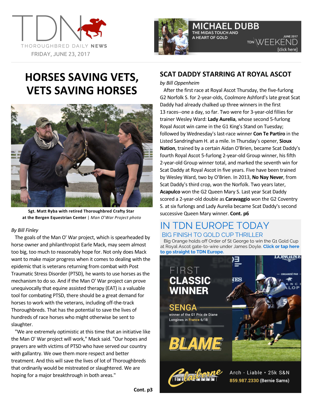 Horses Saving Vets, Vets Saving Horses Cont