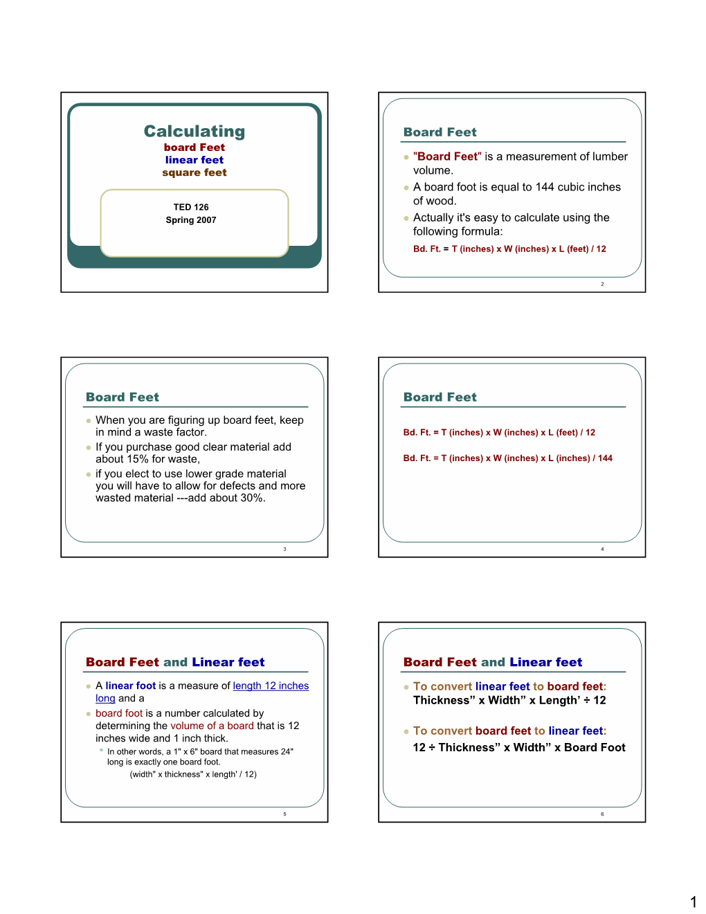 Calculating Board Feet Board Feet Linear Feet Z 