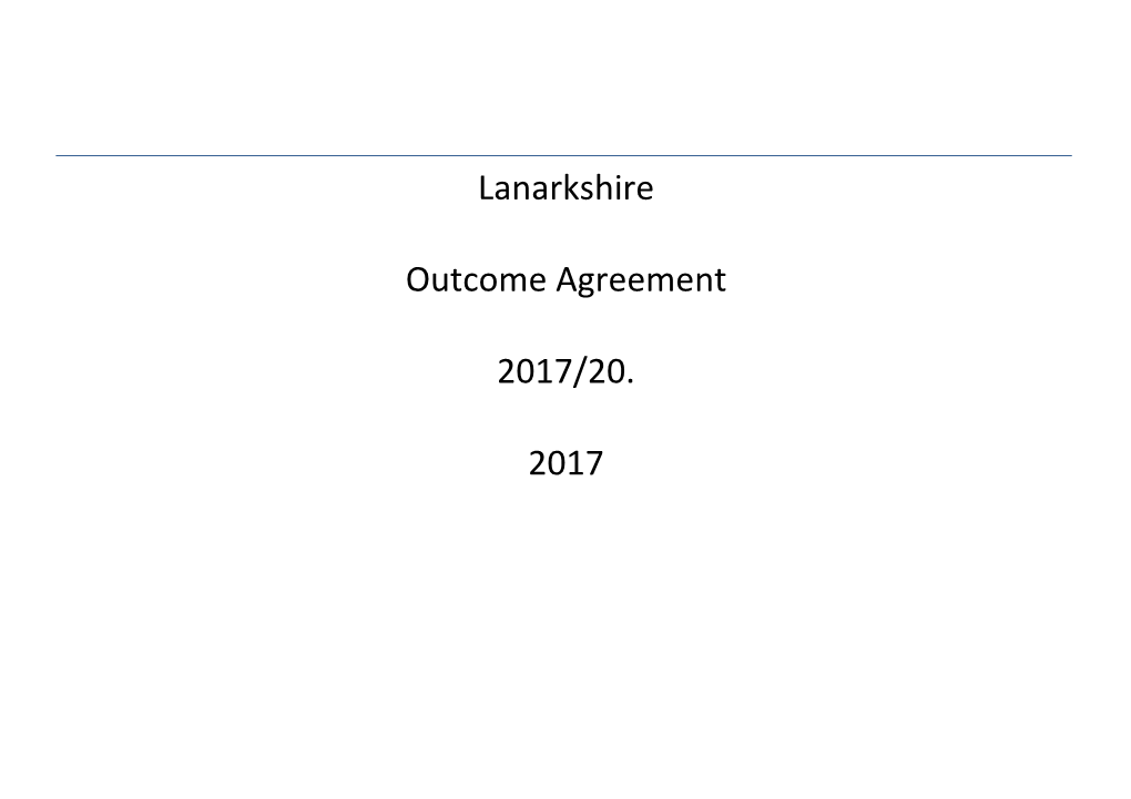 Lanarkshire Outcome Agreement 2017/20