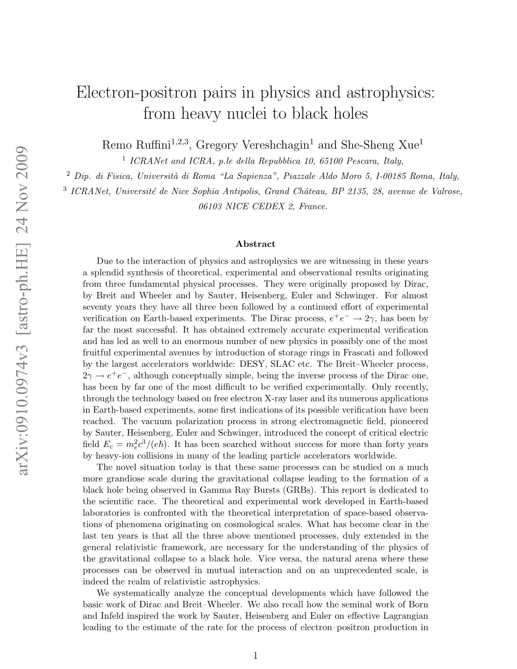 Electron-Positron Pairs in Physics and Astrophysics