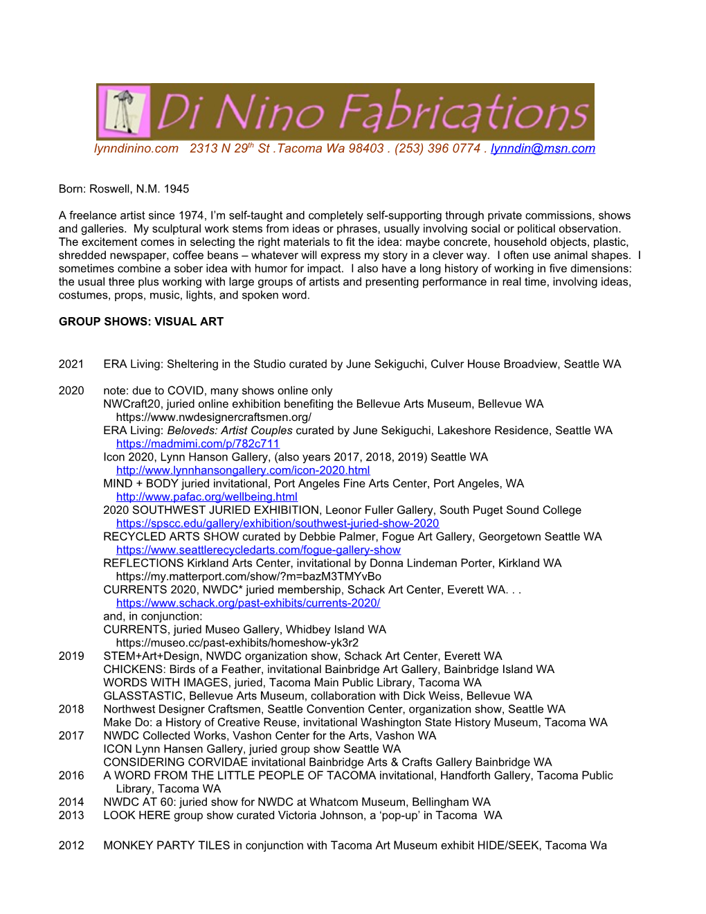Resume Di Nino Full 2020 (Pdf) Download