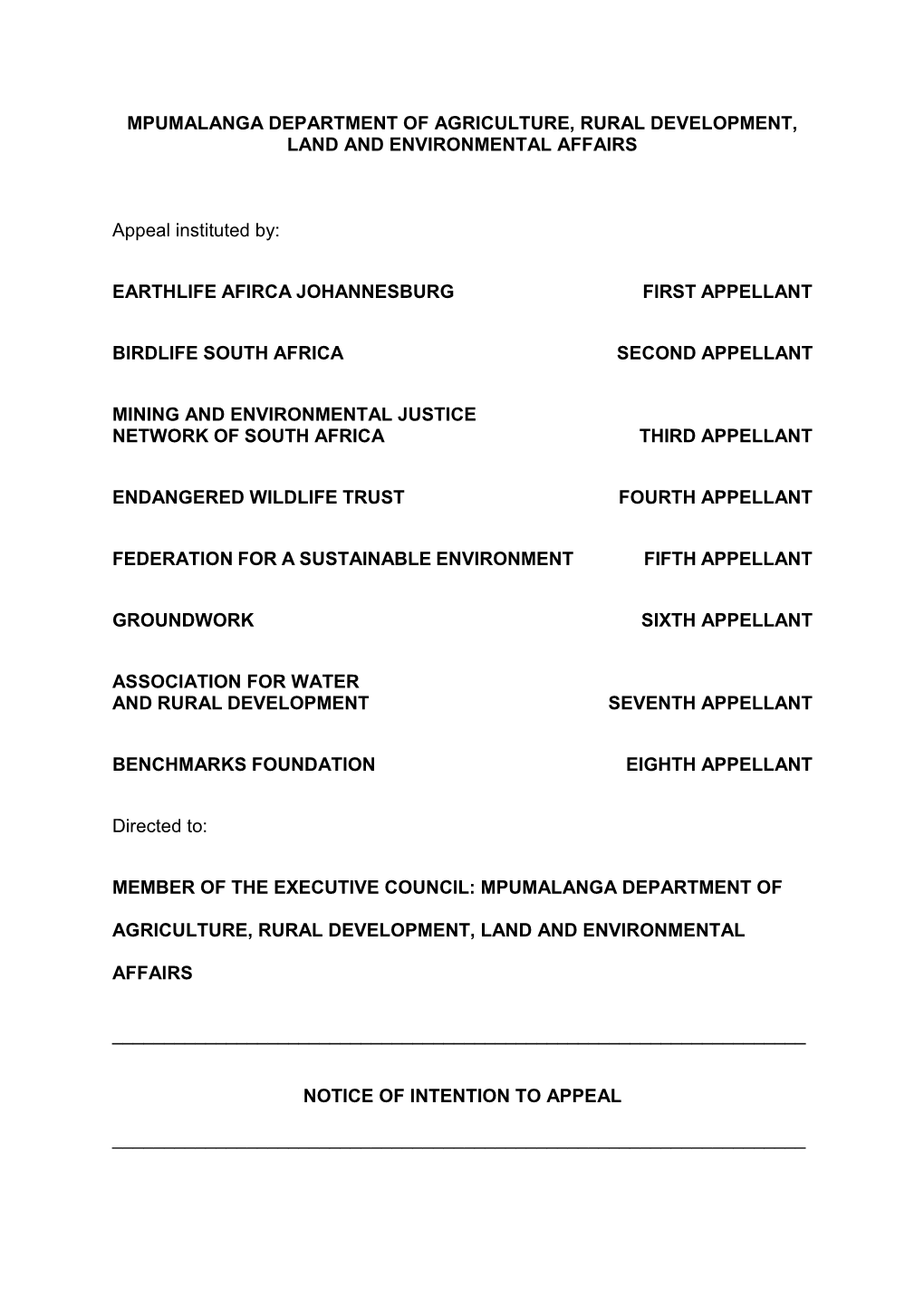 Mpumalanga Department of Agriculture, Rural Development, Land and Environmental Affairs