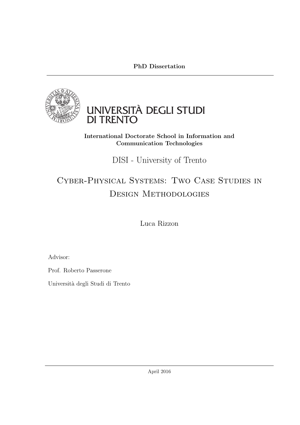 DISI - University of Trento