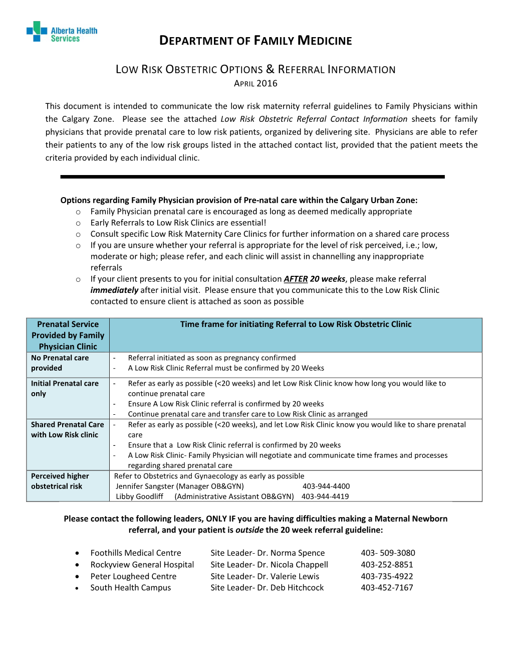 Department of Family Medicine