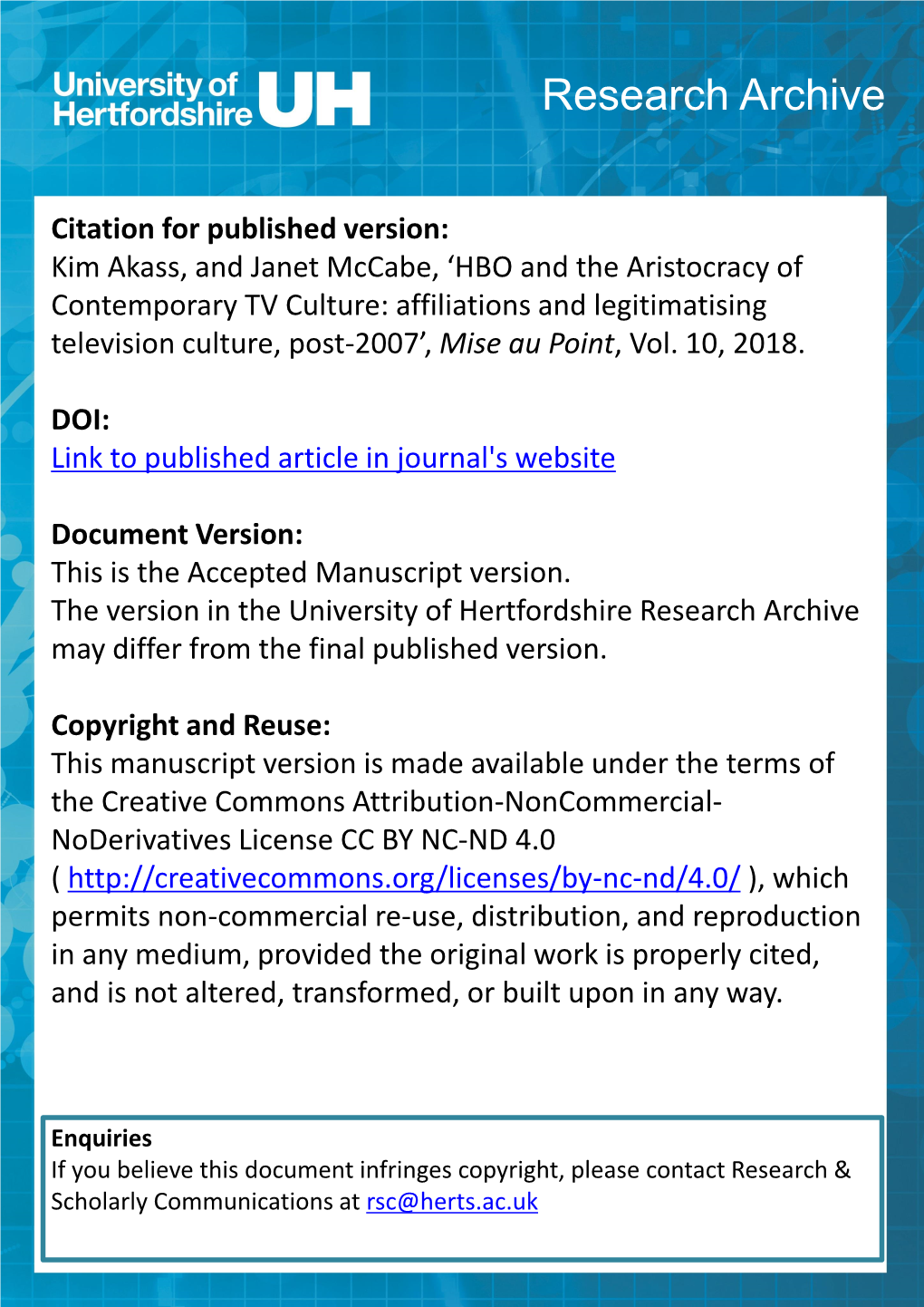 Accepted Manuscript Version