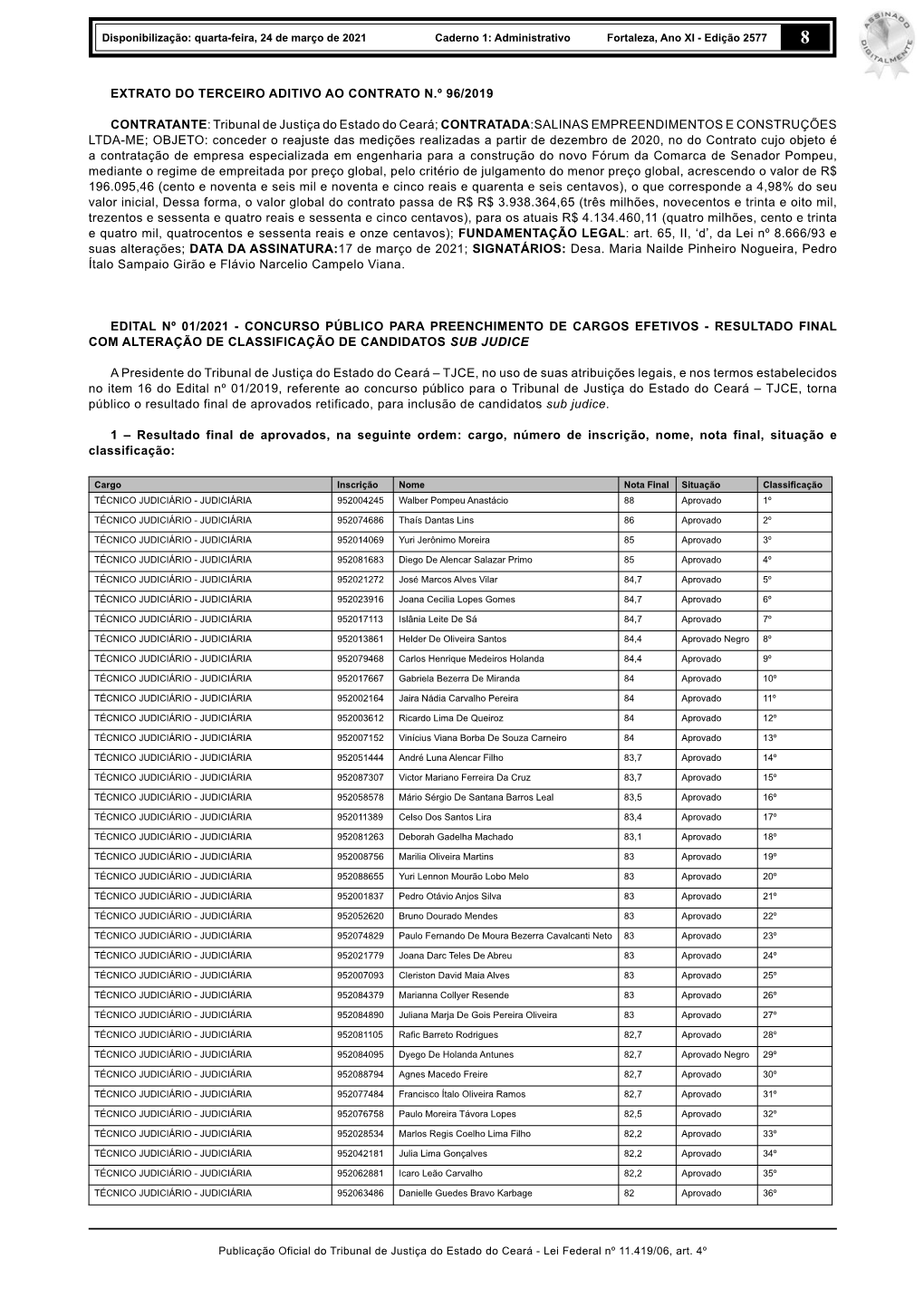 Tribunal De Justiça Do Estado Do Ceará