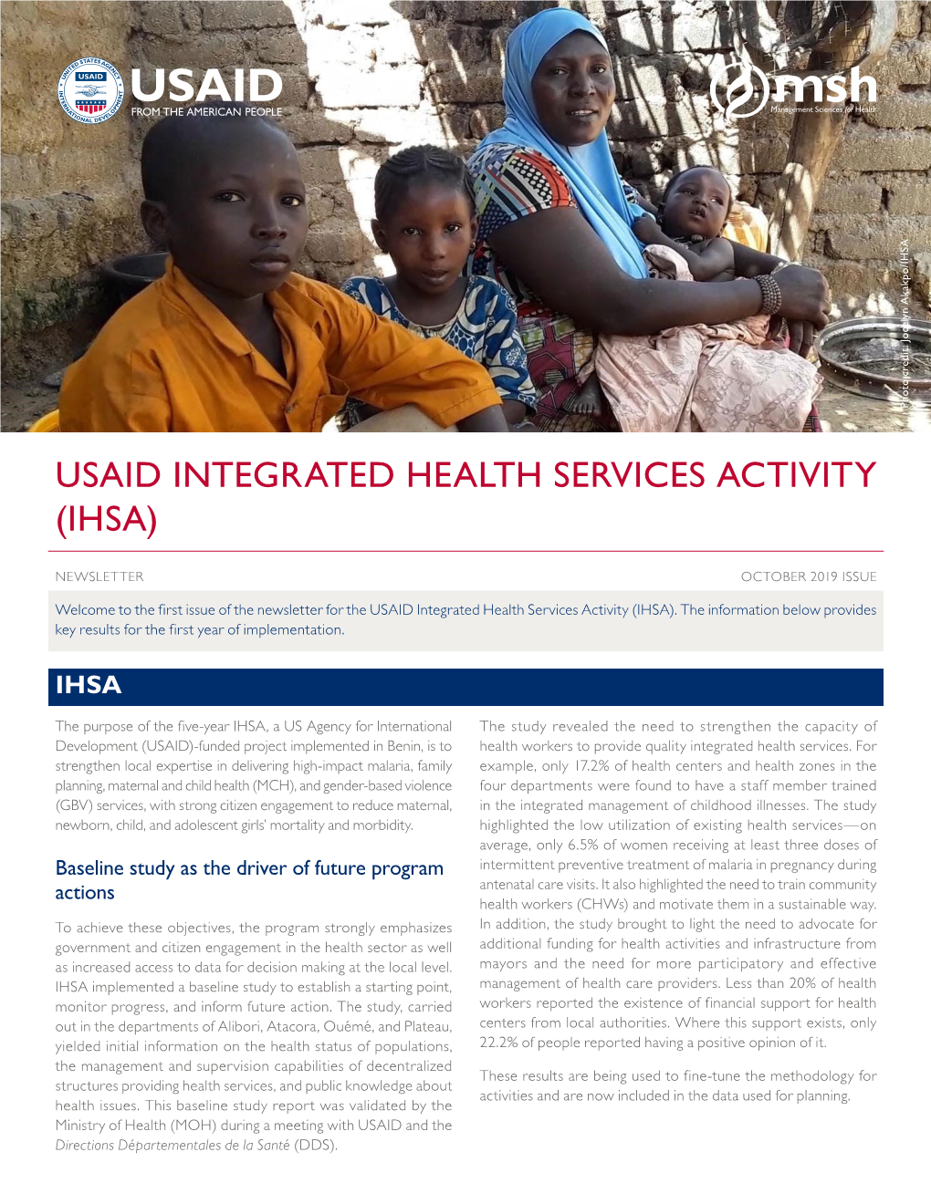 Usaid Integrated Health Services Activity (Ihsa)