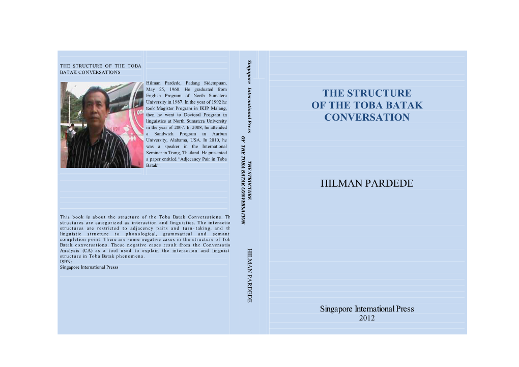 The Structure of the Toba Batak Conversation Hilman