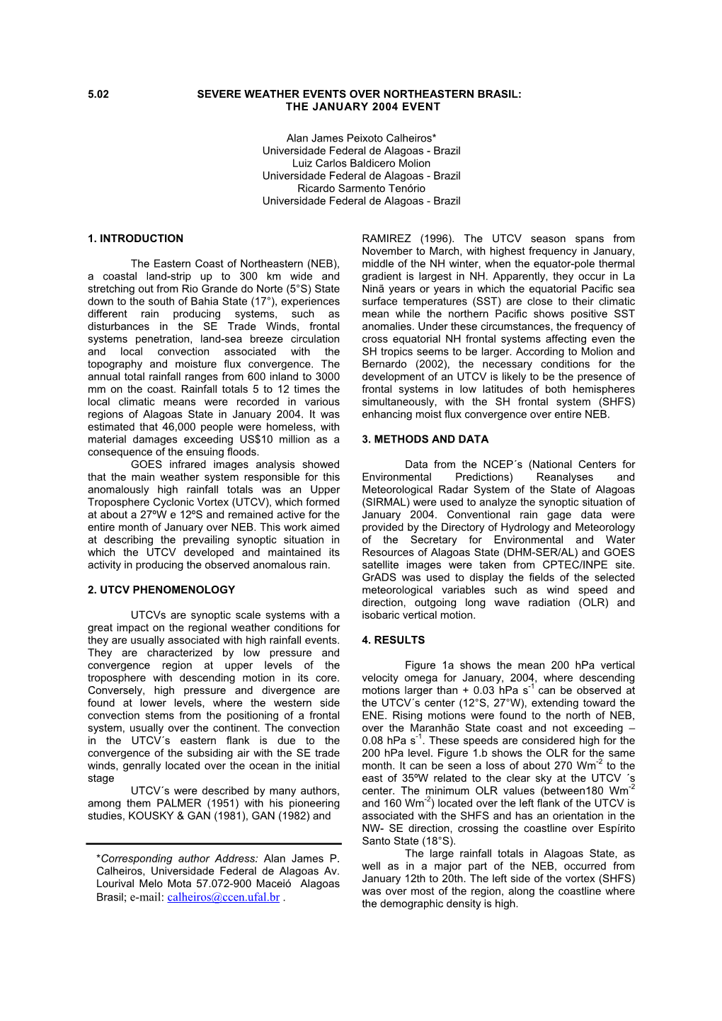 Z-R Relationship for a Weather Radar in The