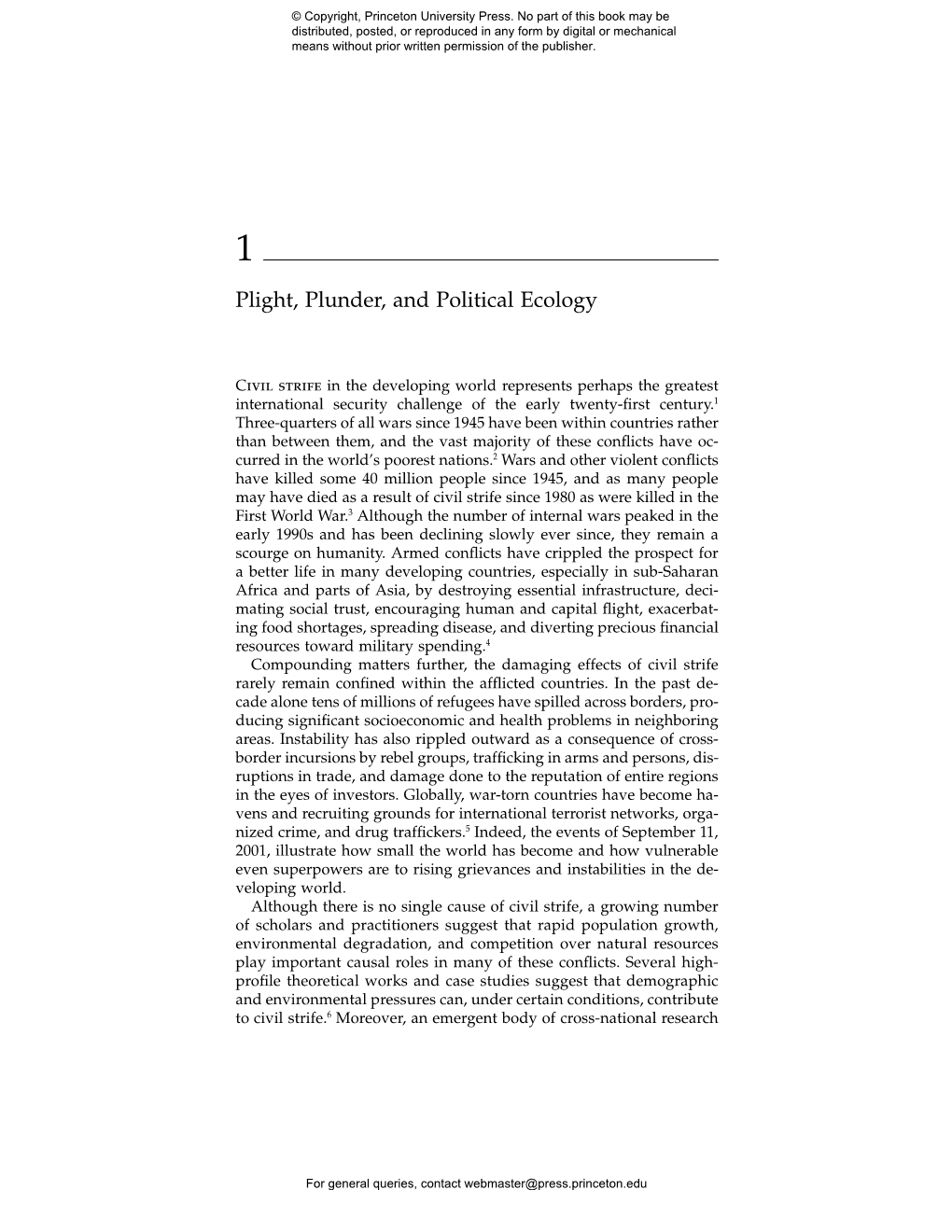 Plight, Plunder, and Political Ecology