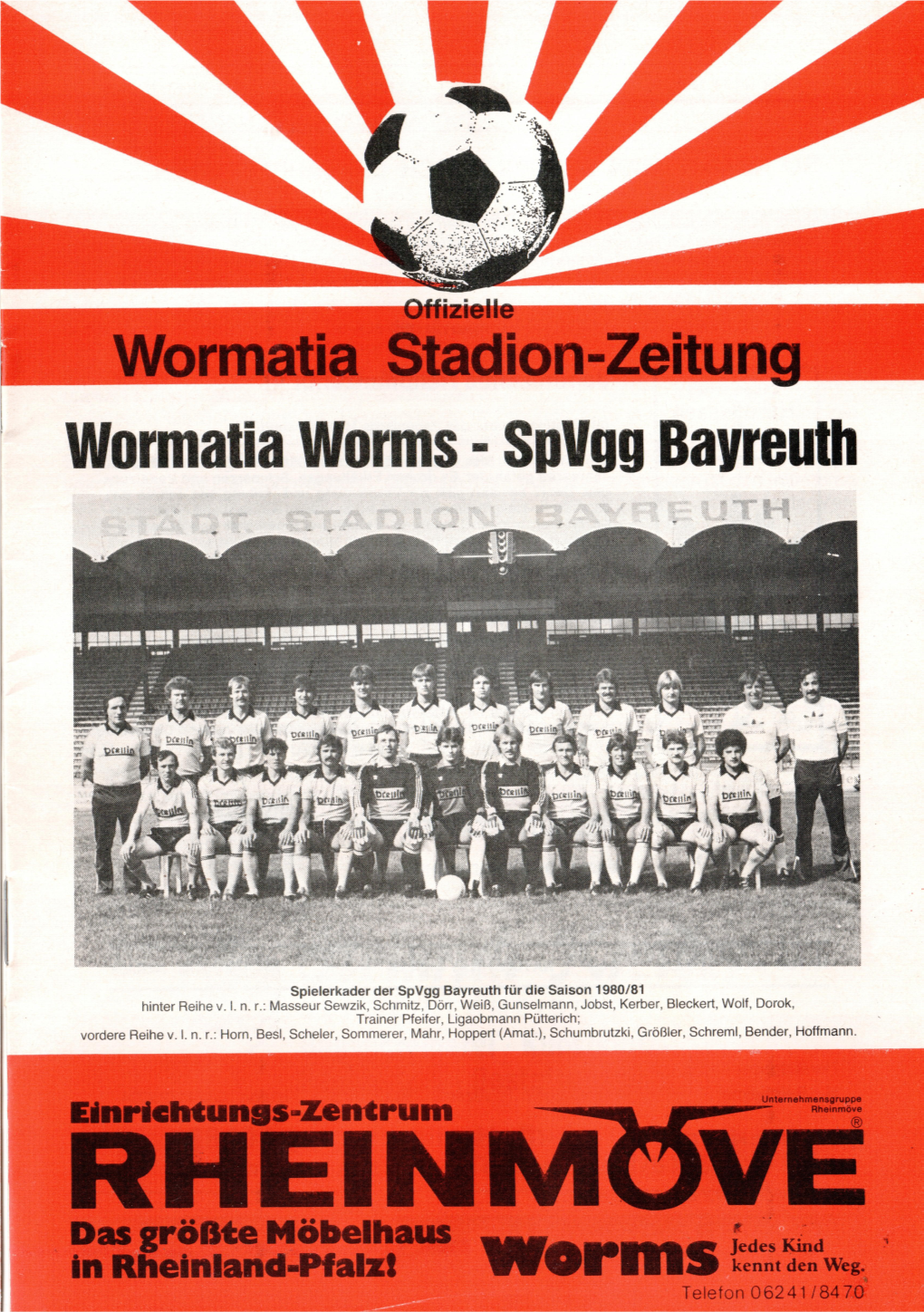 Wormatia Stadion-Zeitung Wormatia Stadion-Zeitung Wormatia Worms- Eintracht Trier Wormatia Worms - Sniigg Bayreuth