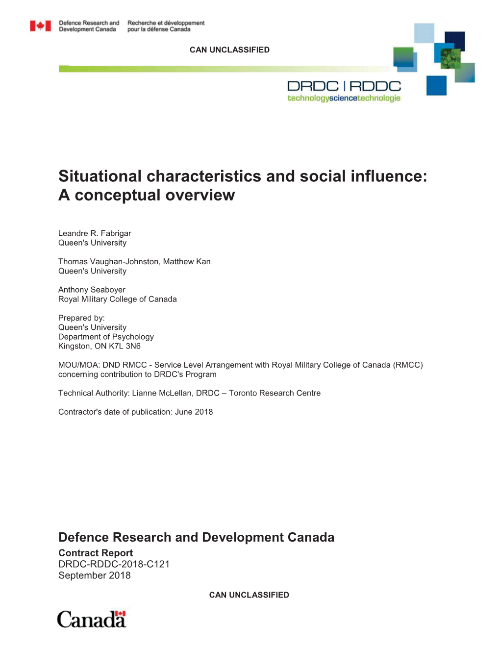 Situational Characteristics and Social Influence: a Conceptual Overview