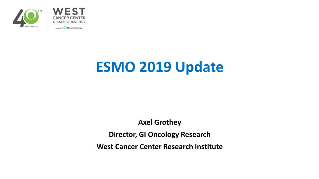 ESMO 2019 Update