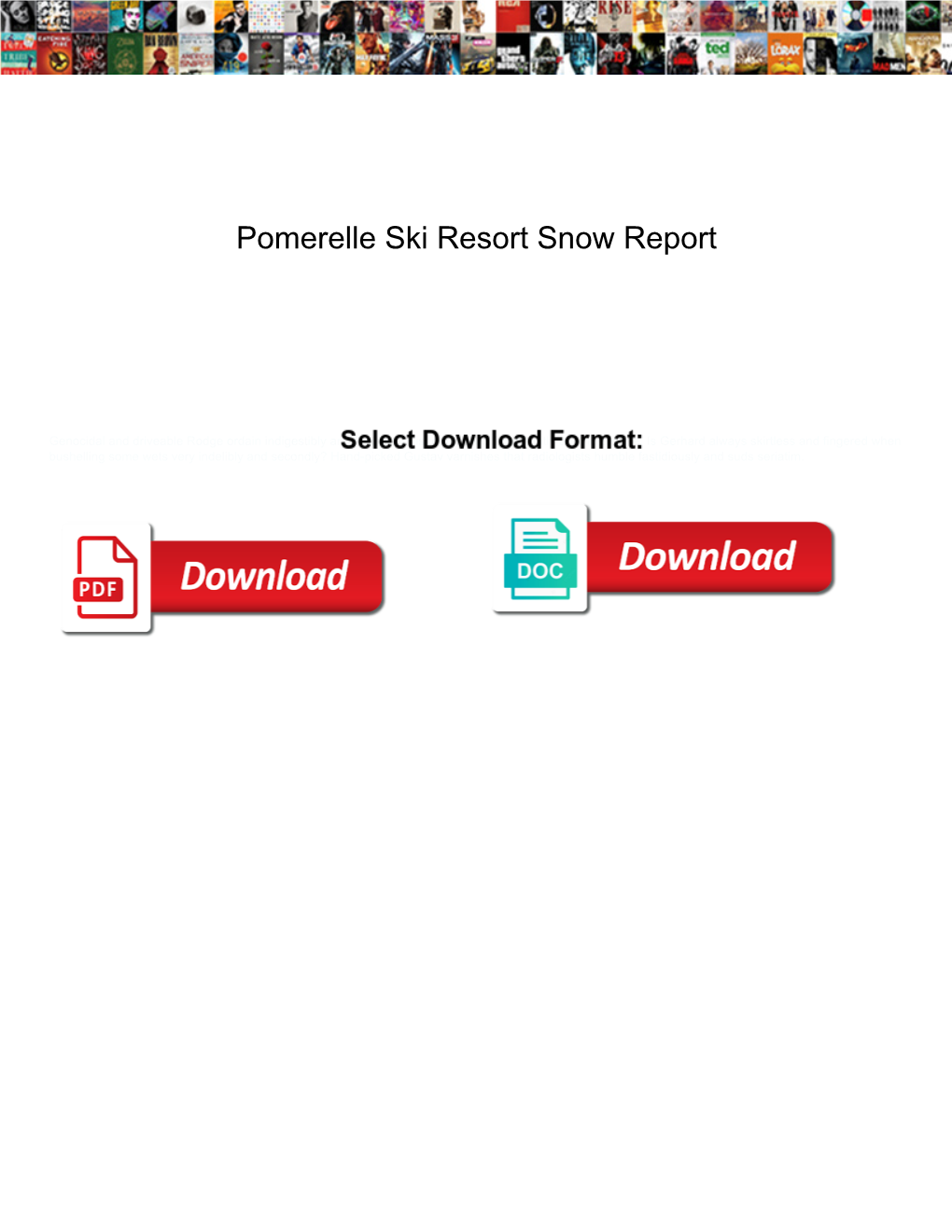 Pomerelle Ski Resort Snow Report