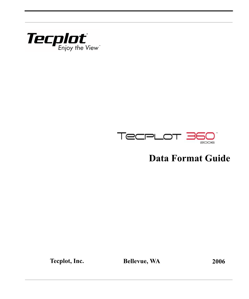 Data Format Guide