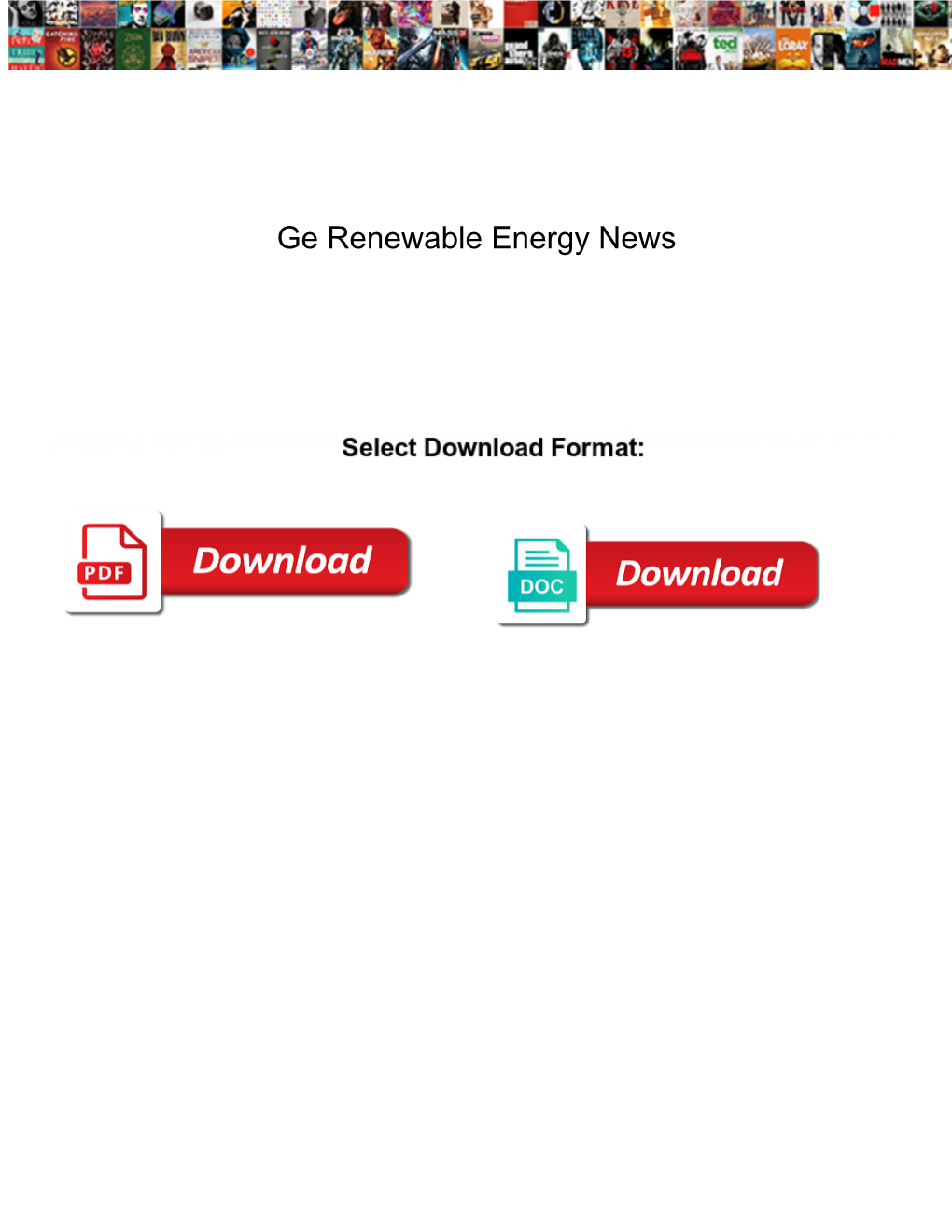 Ge Renewable Energy News