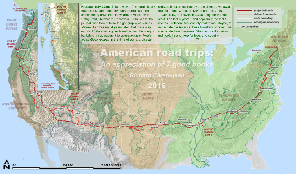 American Road Trips: an Appreciation of 7 Good Books Richard Carstensen 2016