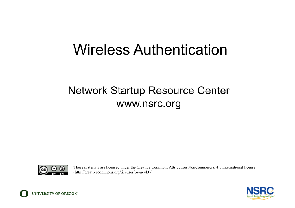 Wireless Authentication