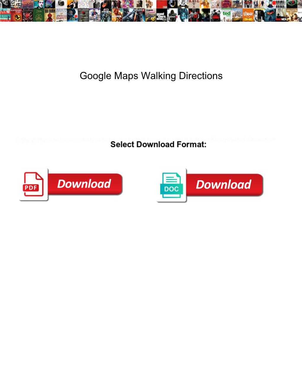 Google Maps Walking Directions