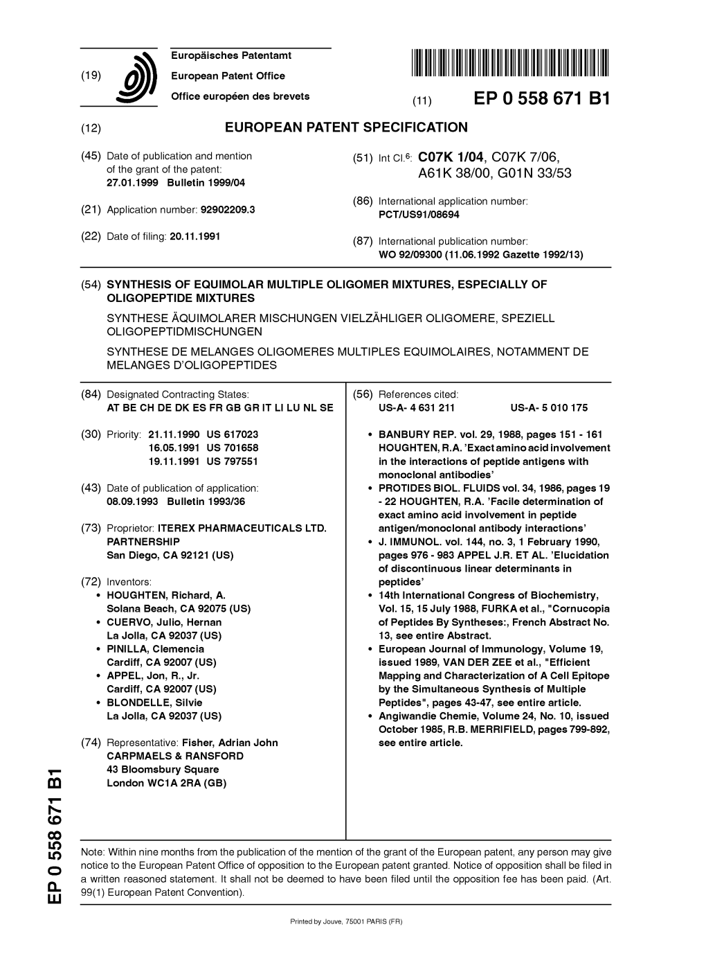 Synthesis of Equimolar Multiple Oligomer Mixtures