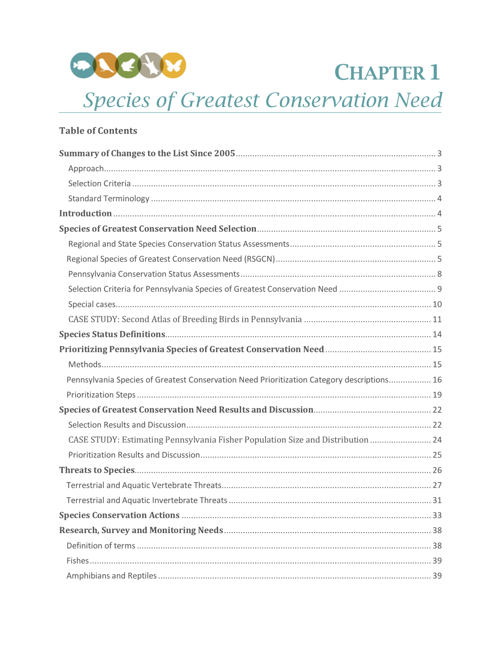 2015-2025 Pennsylvania Wildlife Action Plan