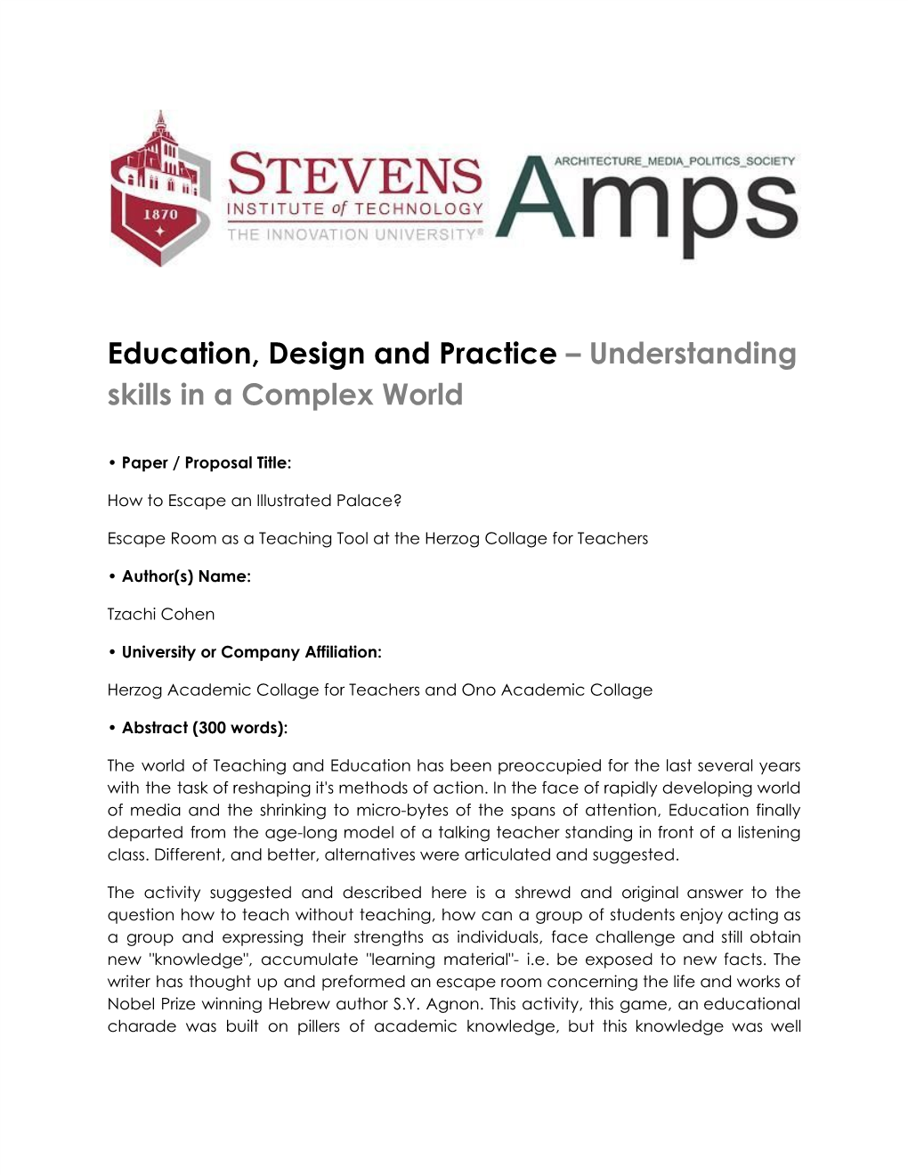 Education, Design and Practice ​– Understanding Skills in a Complex