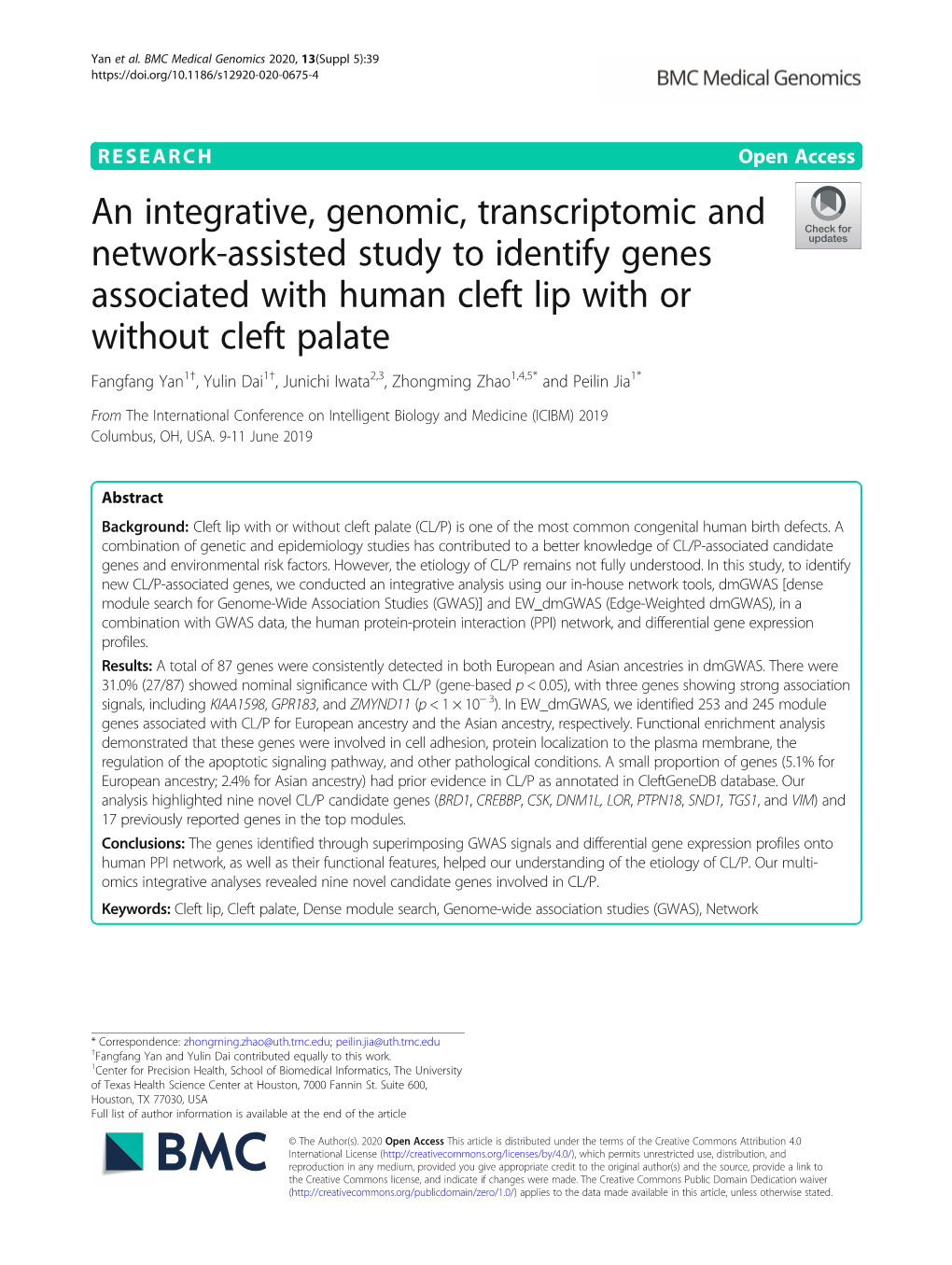 An Integrative, Genomic, Transcriptomic and Network-Assisted