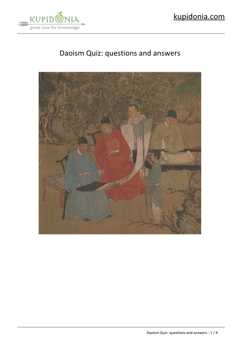 Daoism Quiz: Questions and Answers