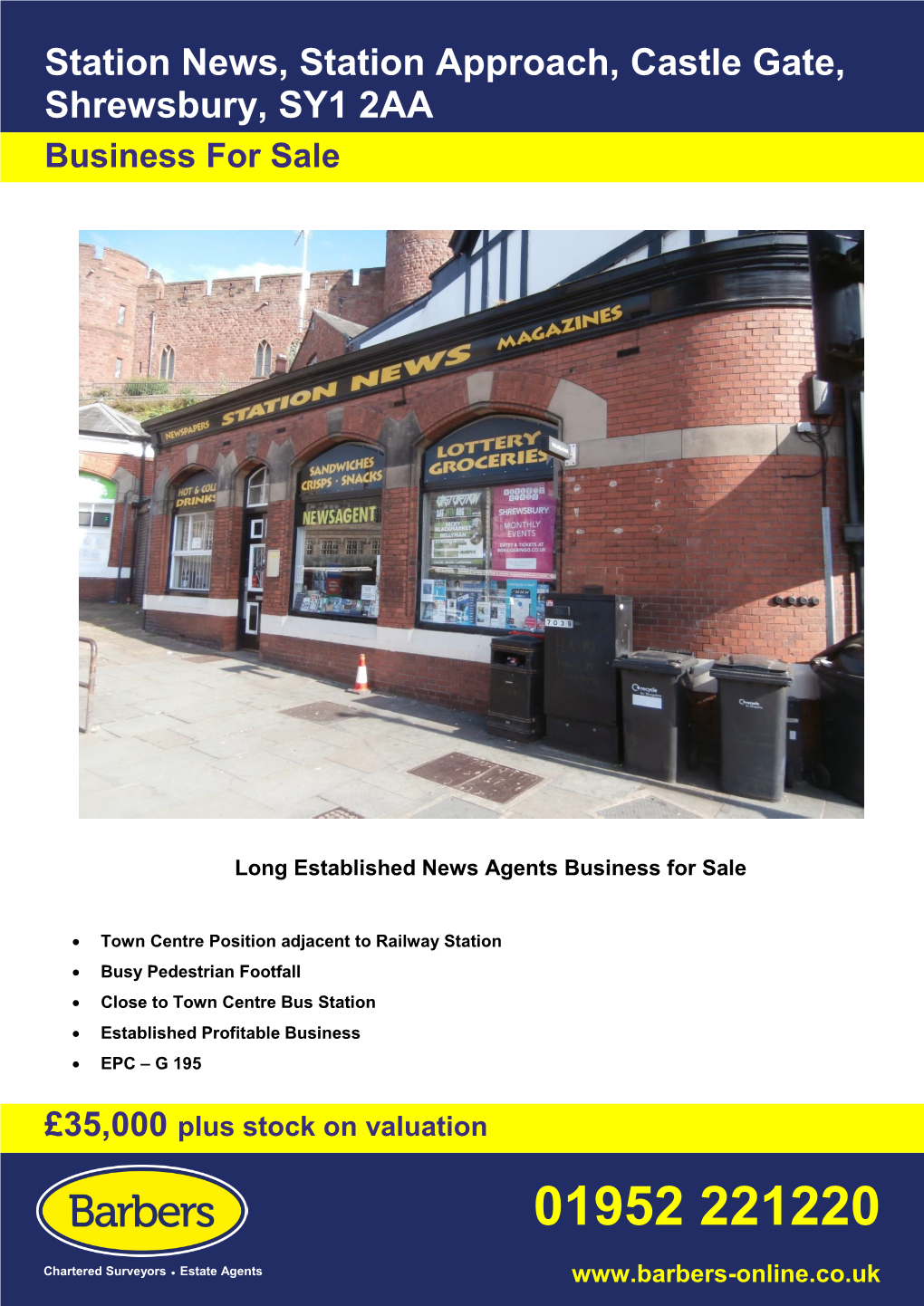 Station News, Station Approach, Castle Gate, Shrewsbury, SY1