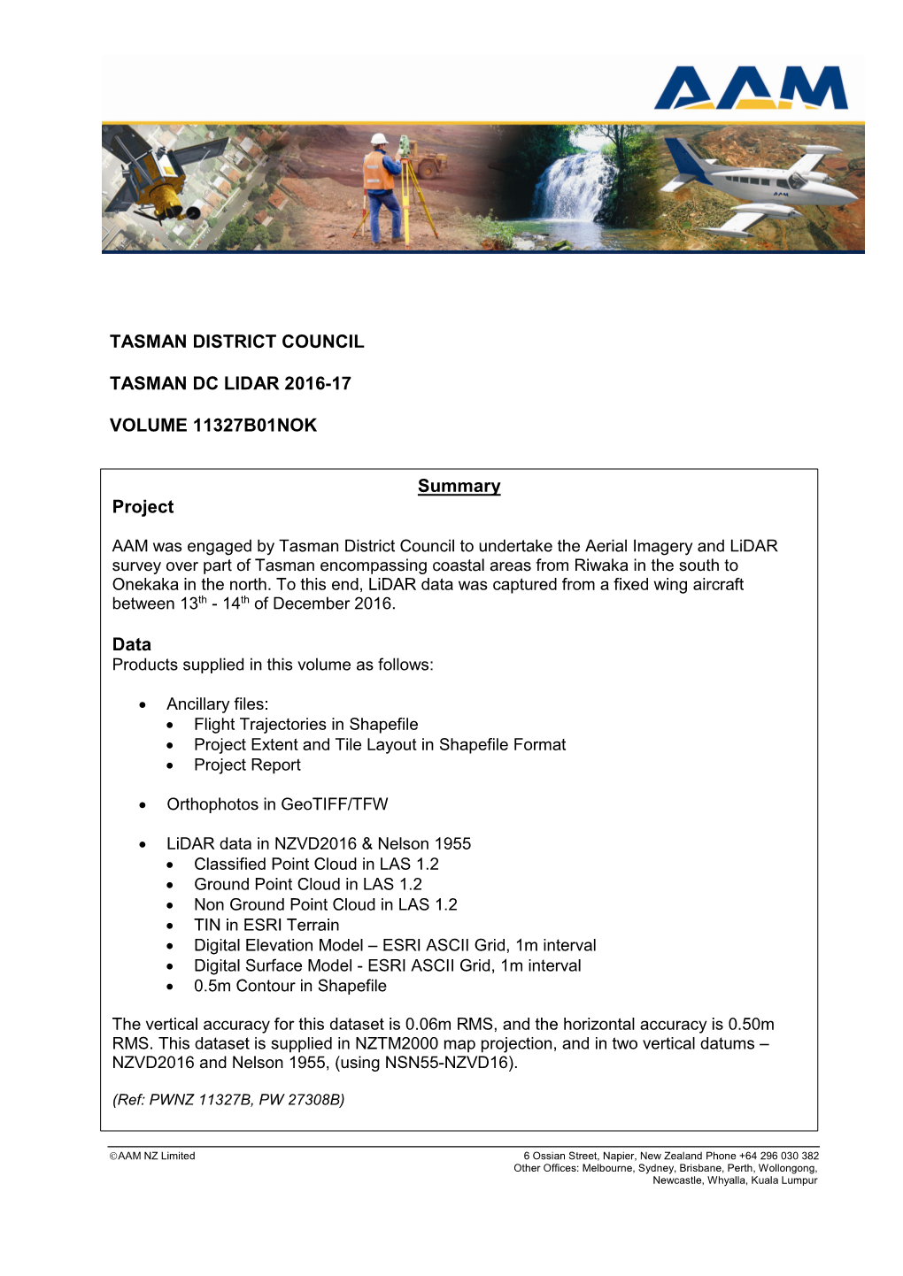 Tasman District Council Tasman Dc Lidar 2016-17