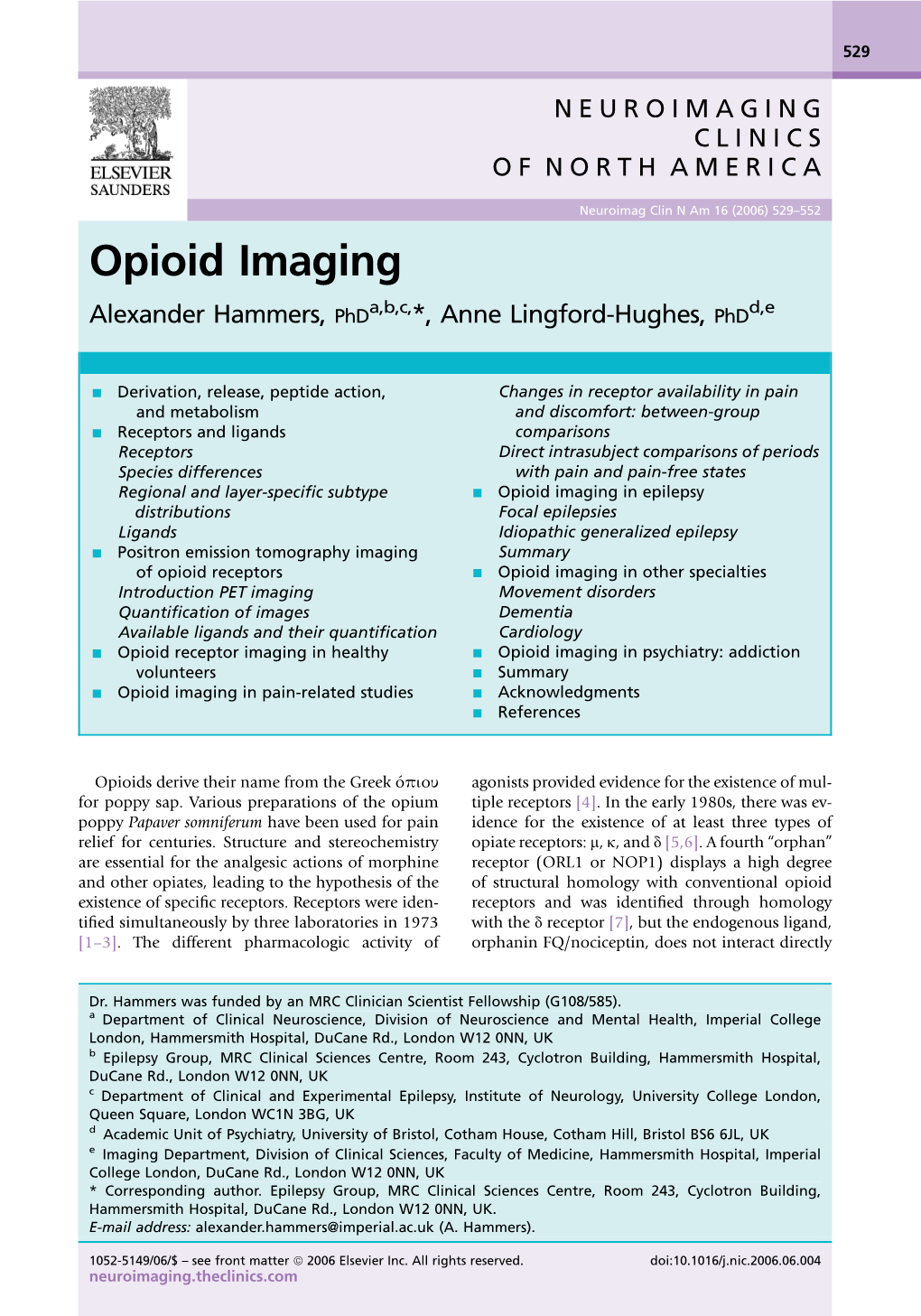 Opioid Imaging