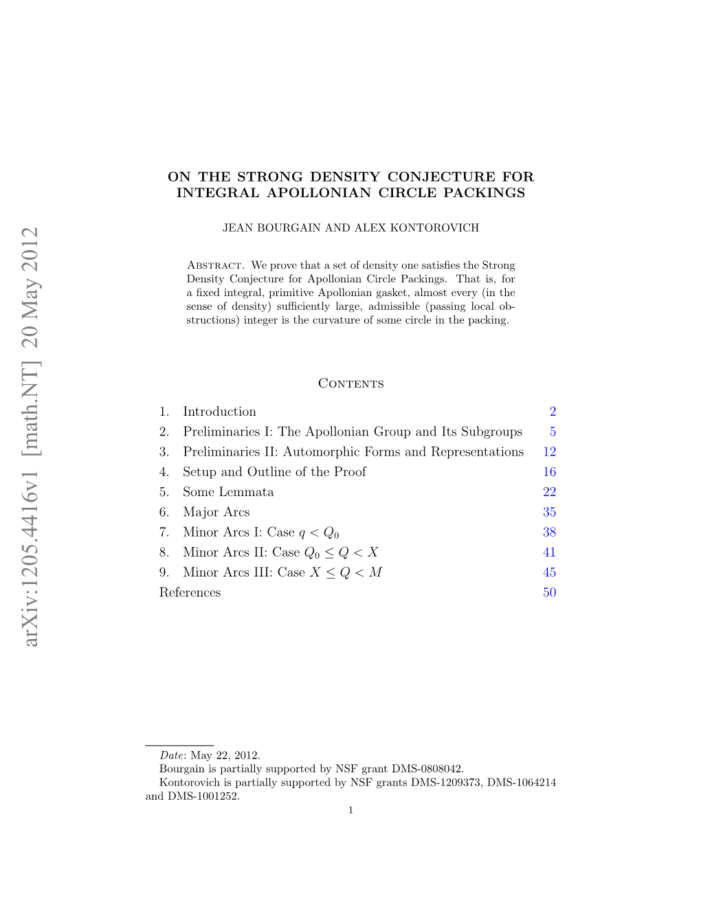 On the Strong Density Conjecture for Integral Apollonian Circle Packings