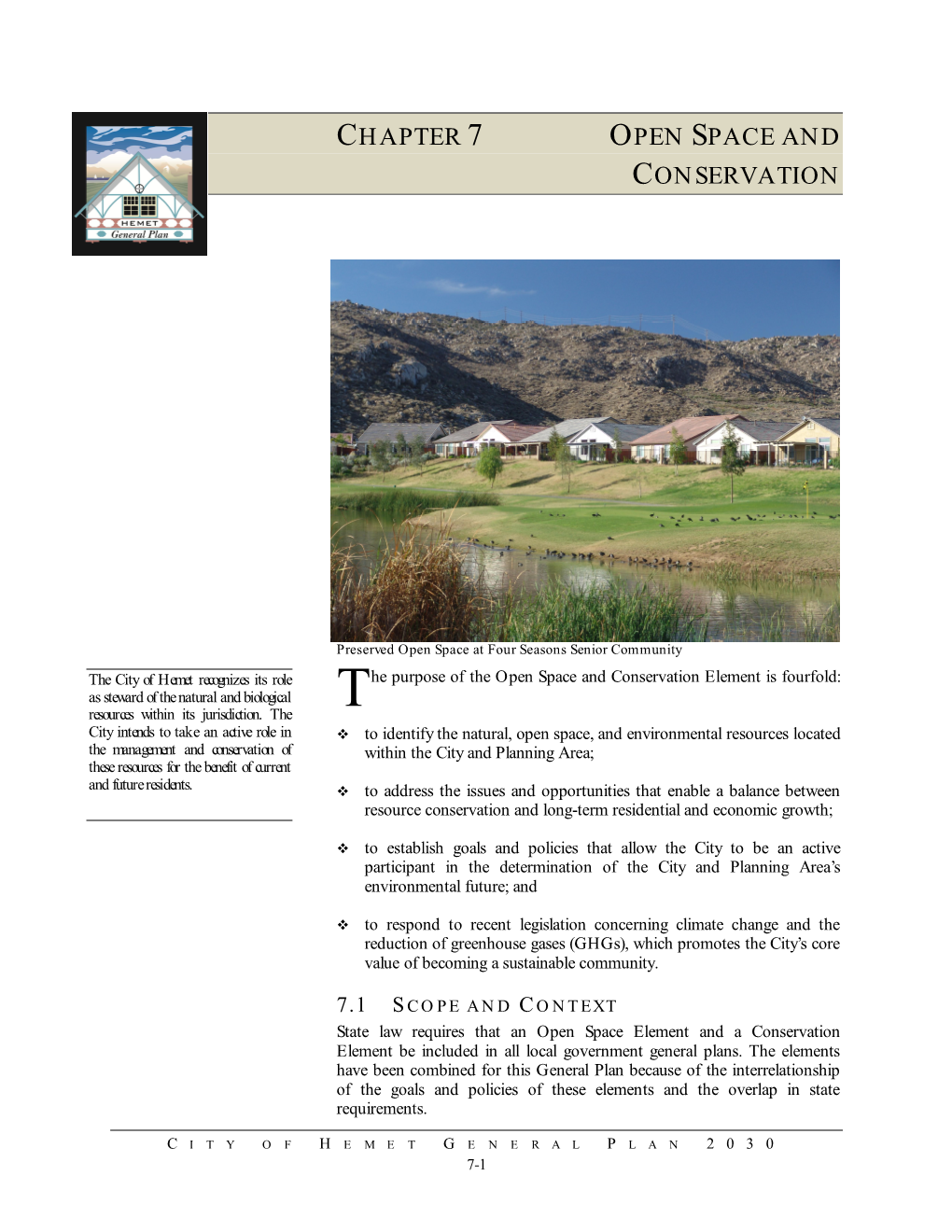 Chapter 7: Open Space and Conservation Element