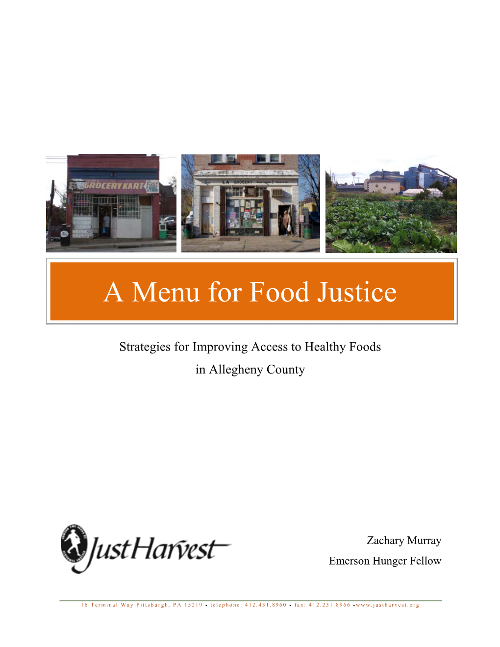 A Menu for Food Justice