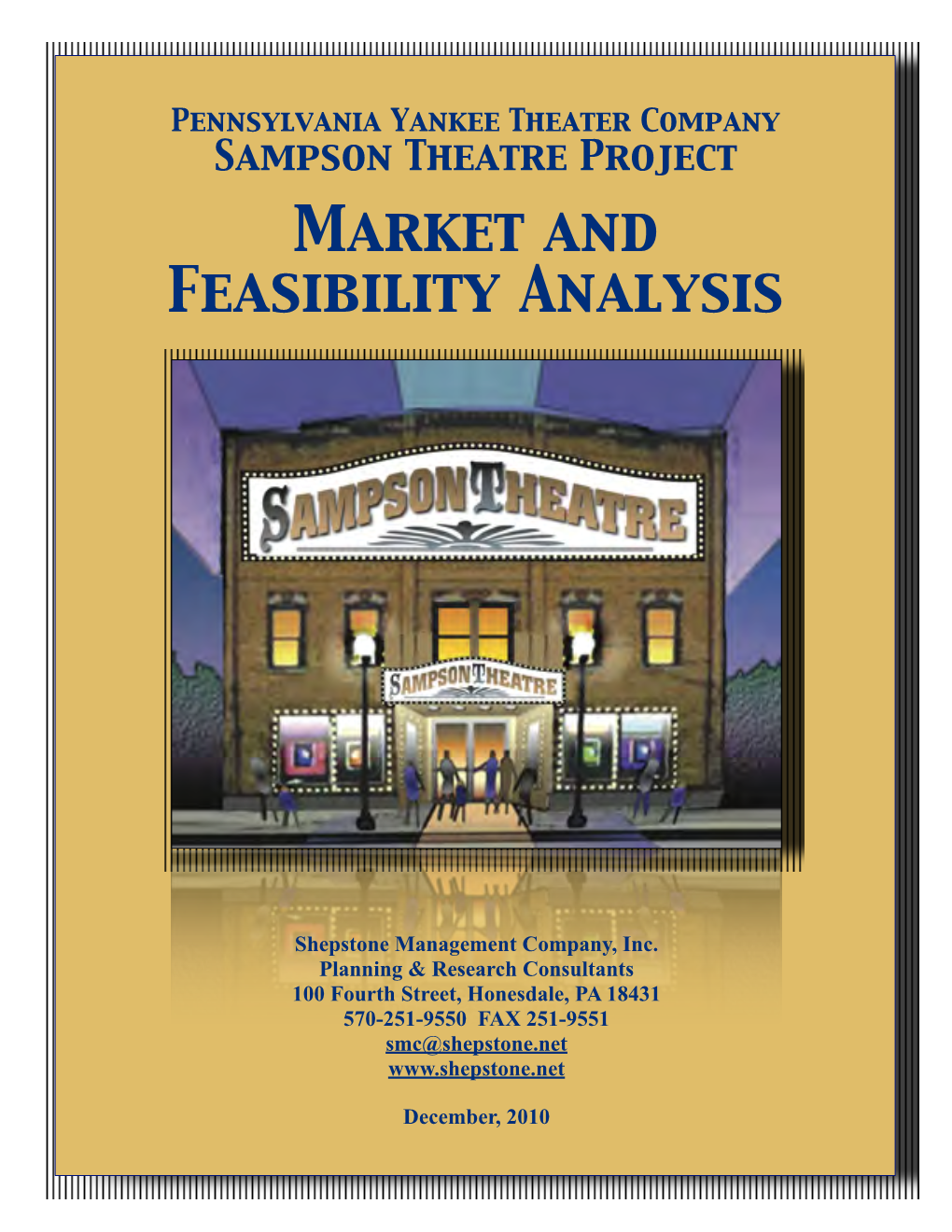Sampson Theater Market and Feasibility Analysis