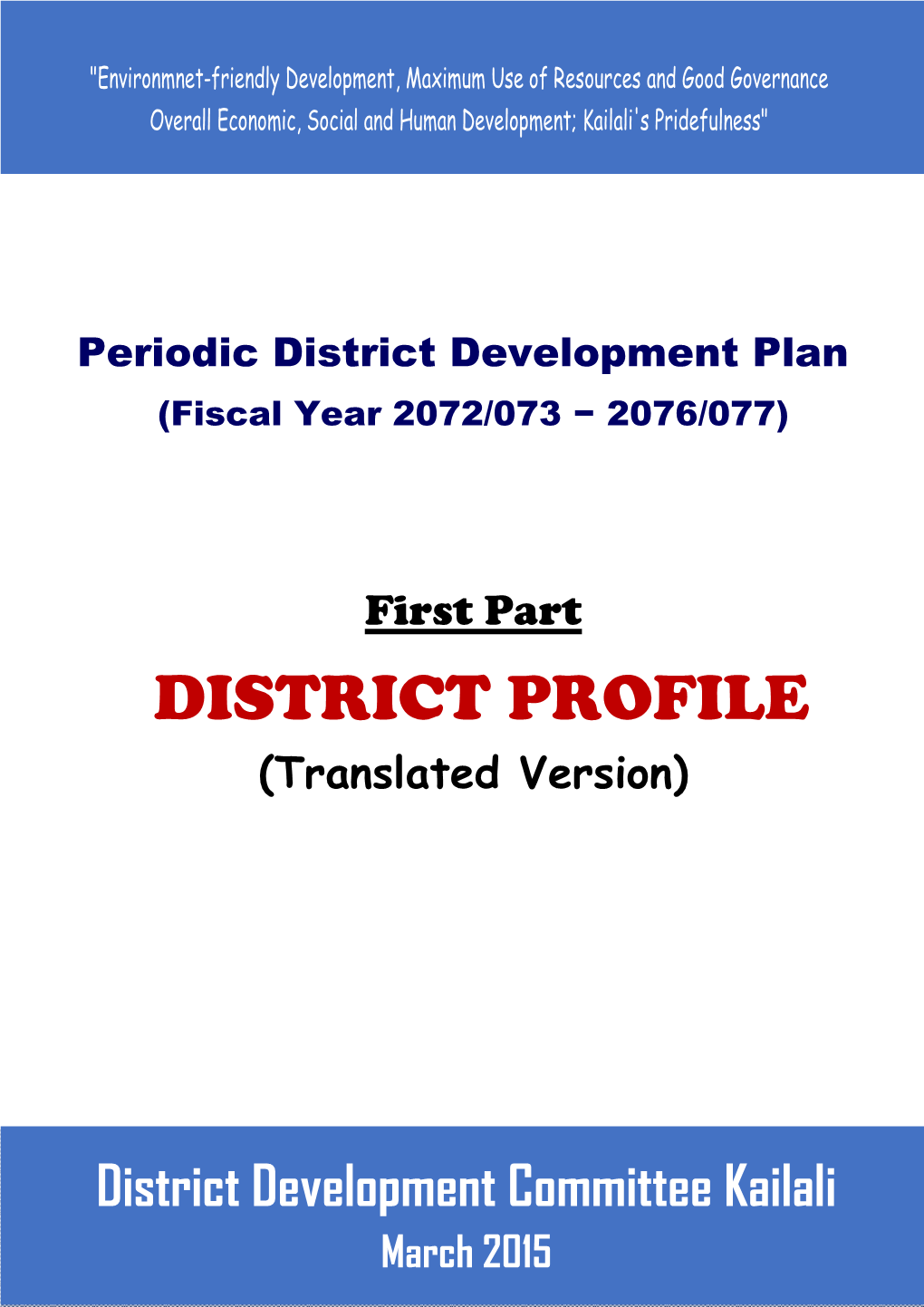 1.2 District Profile Kailali English Final 23 March