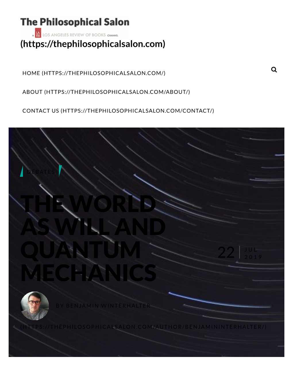 The World As Will and Quantum Mechanics