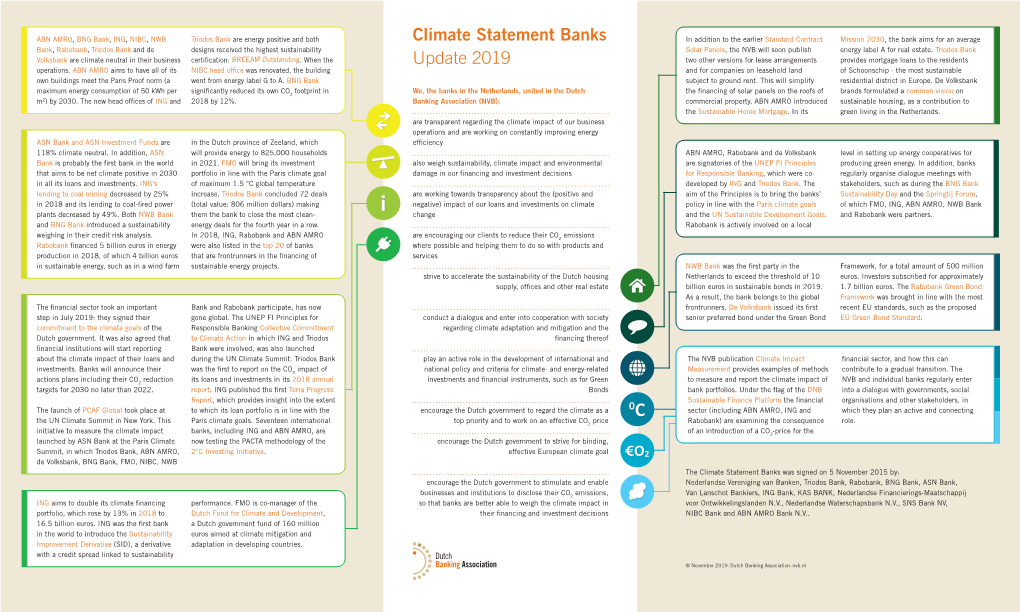 Climate Statement Banks Update 2019