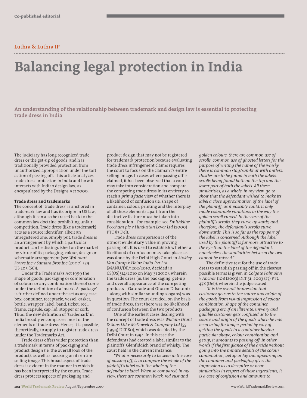 Balancing Legal Protection in India