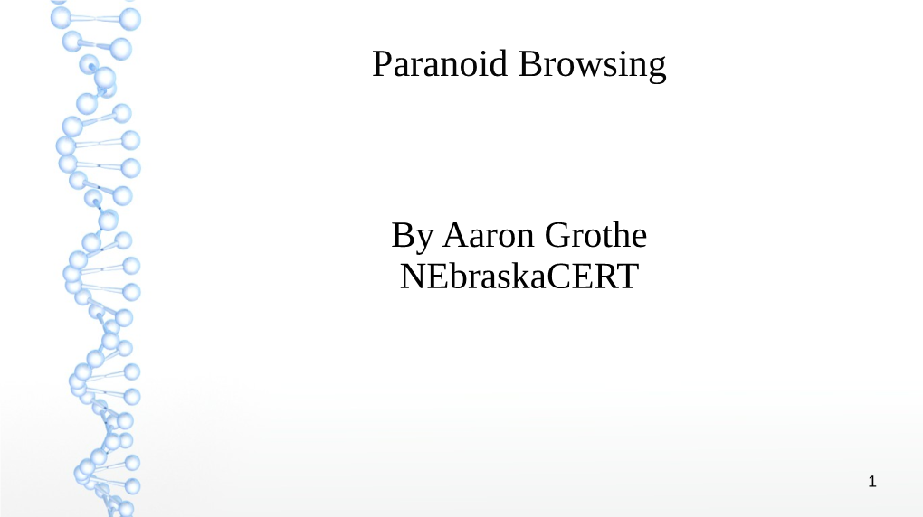 Paranoid Browsing