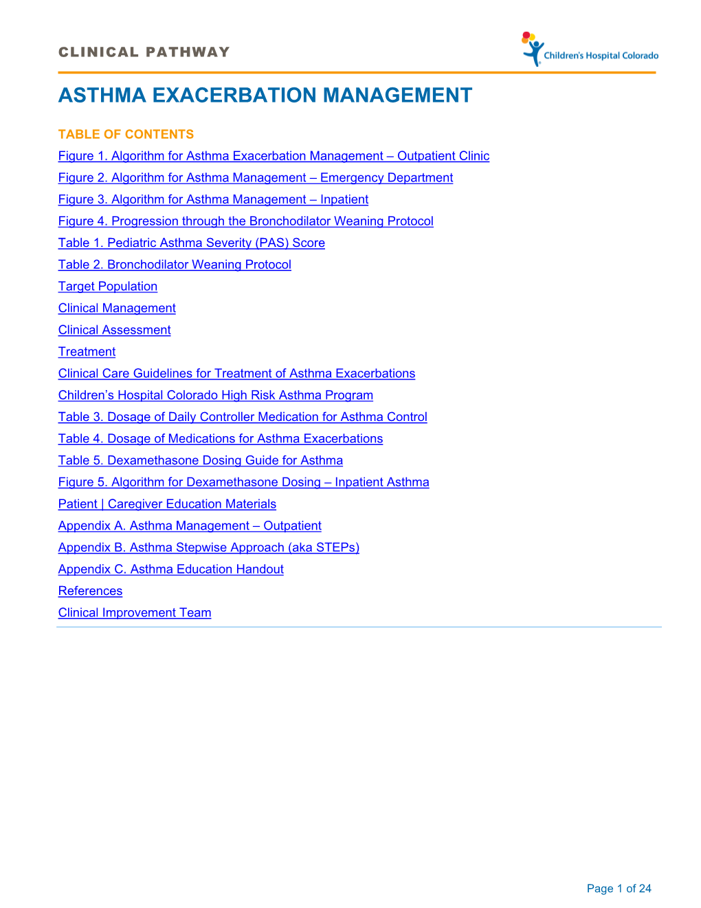 Asthma Exacerbation Management