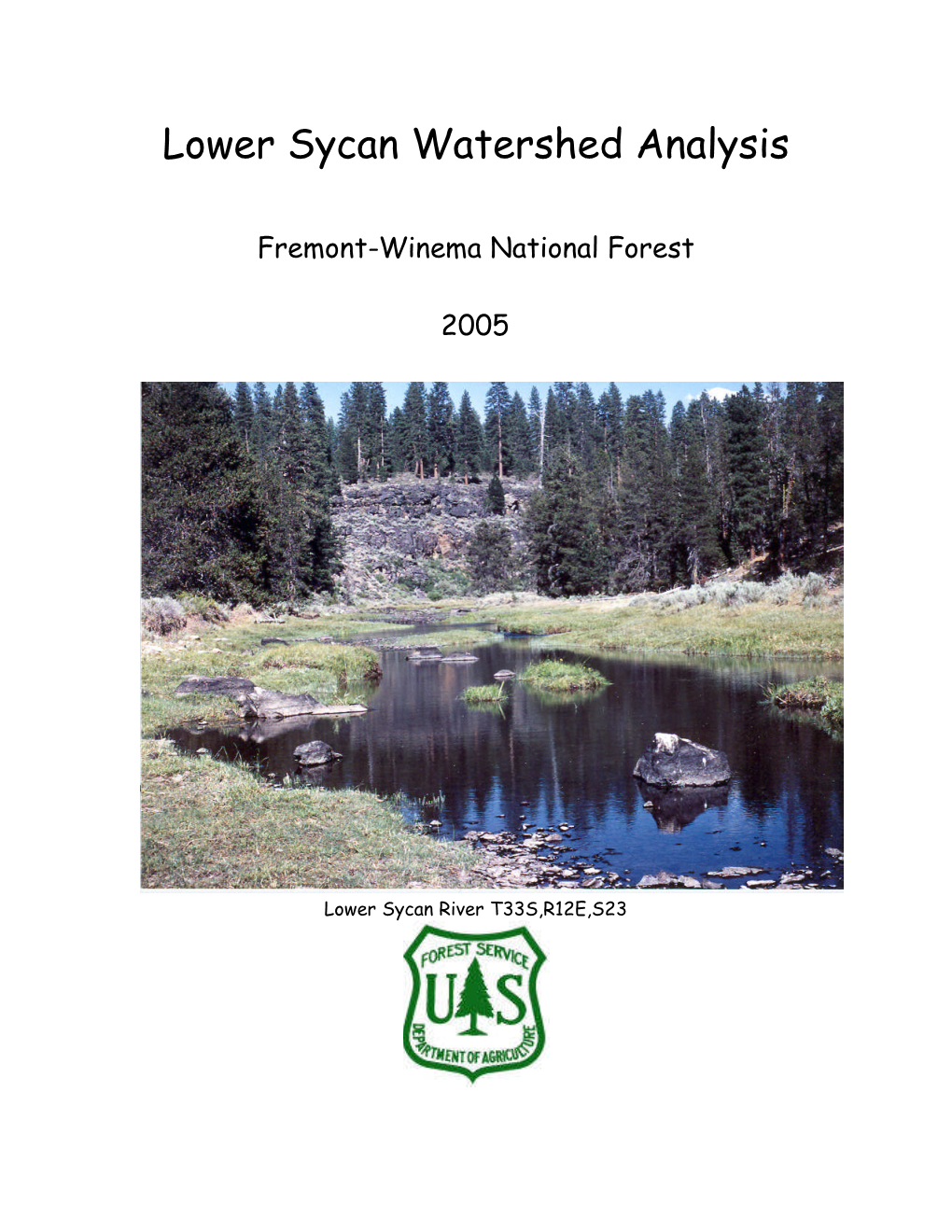 Lower Sycan Watershed Analysis