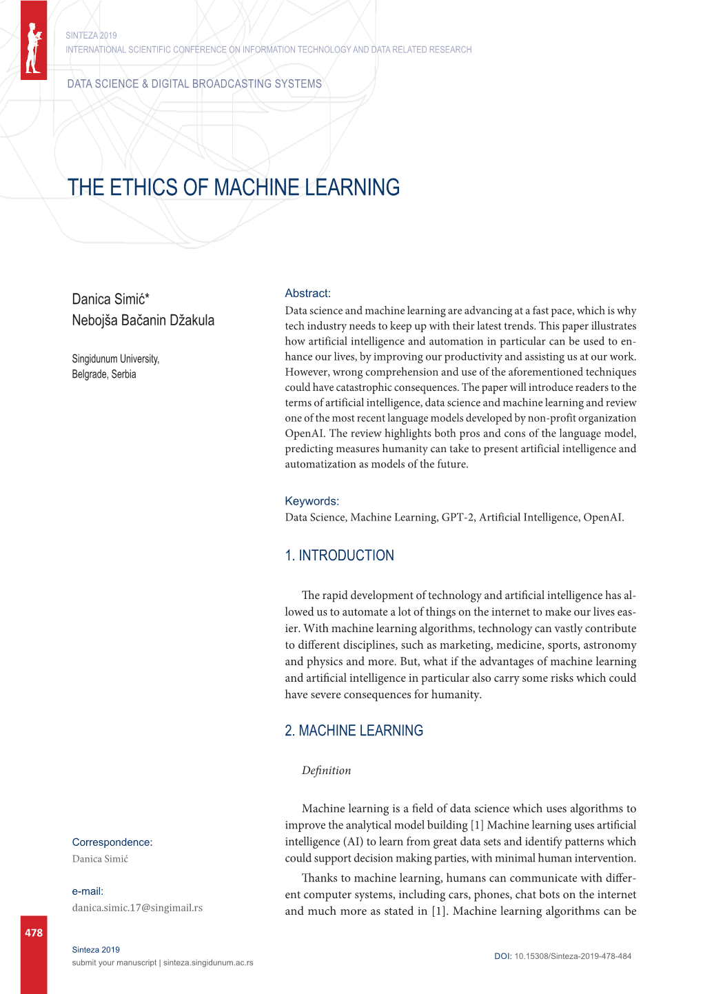 The Ethics of Machine Learning