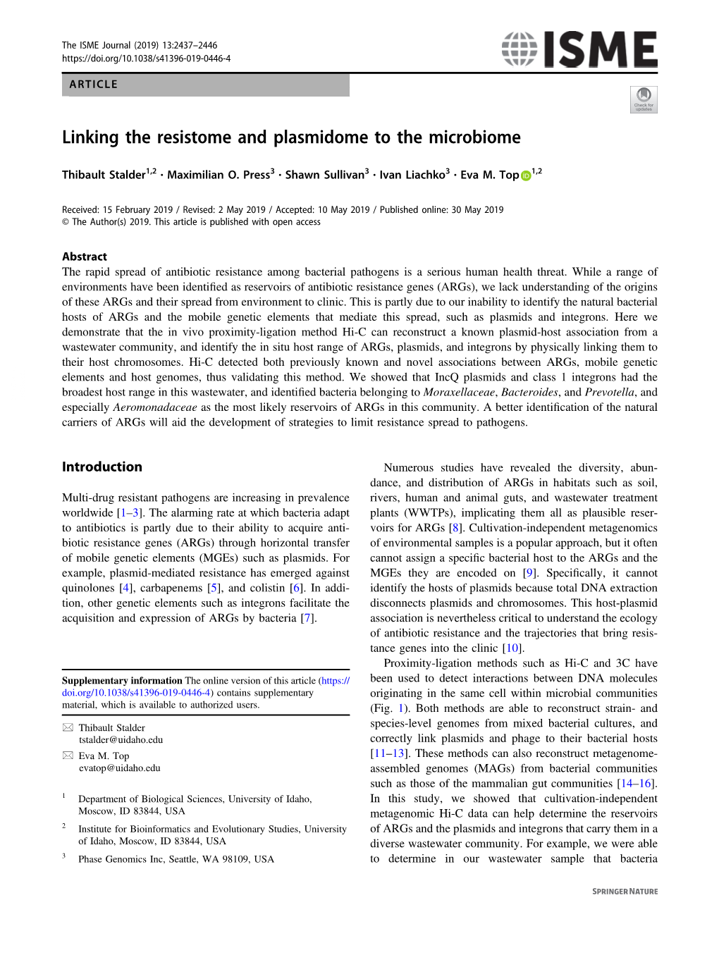 Linking the Resistome and Plasmidome to the Microbiome