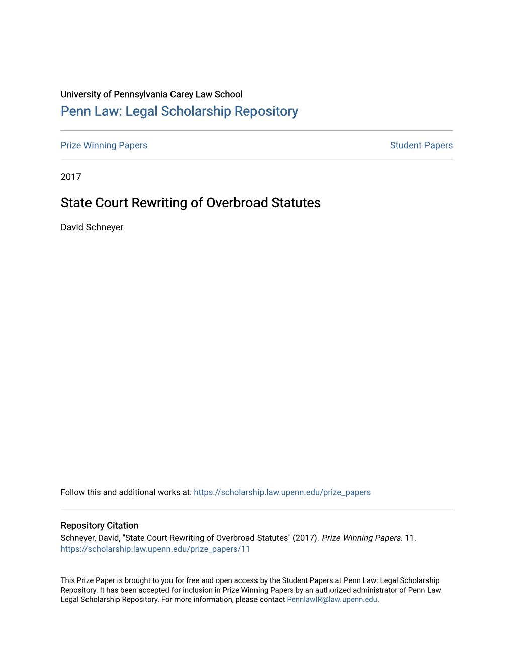 State Court Rewriting of Overbroad Statutes