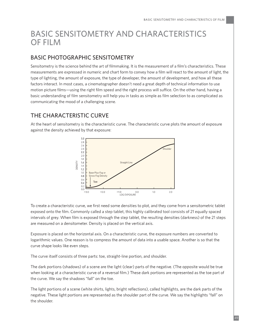 Basic Sensitometry and Characteristics of Film Basic Sensitometry and Characteristics of Film