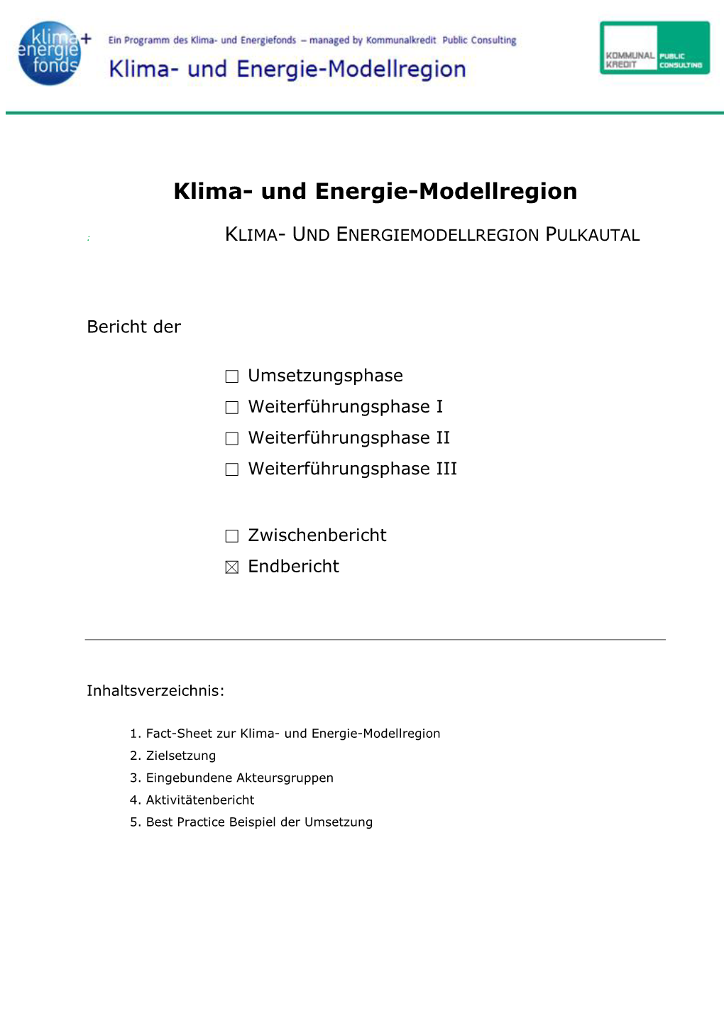 Klima- Und Energie-Modellregionen