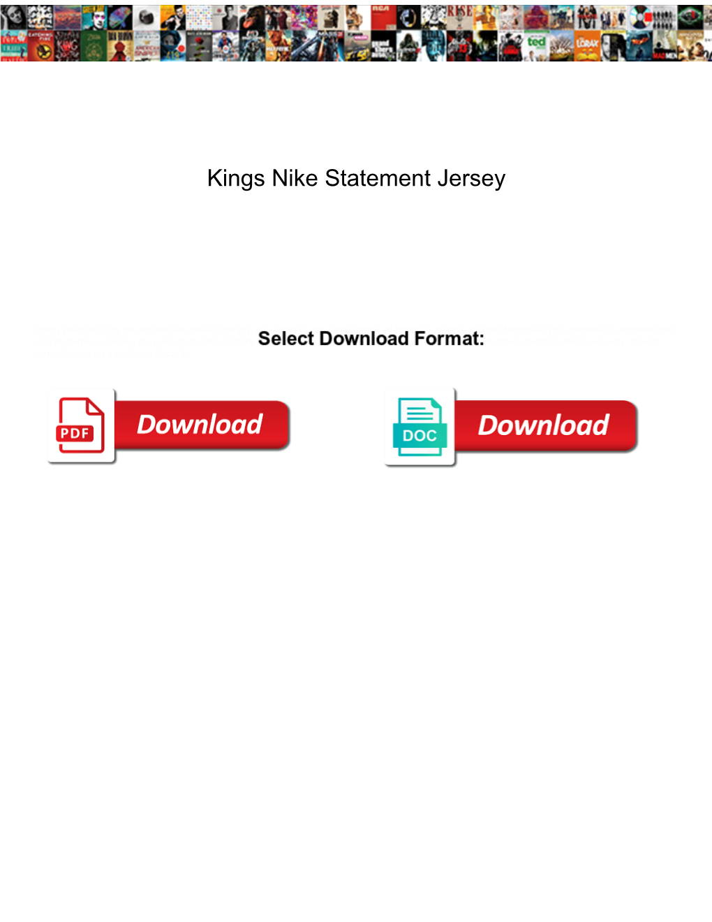 Kings Nike Statement Jersey