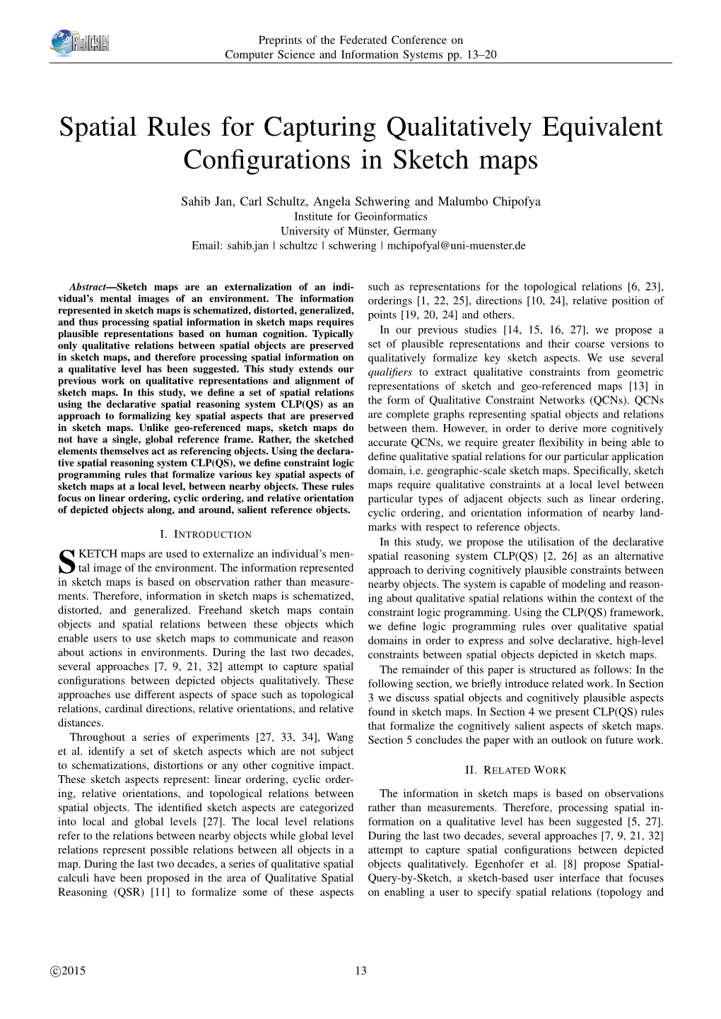 Spatial Rules for Capturing Qualitatively Equivalent Conﬁgurations in Sketch Maps